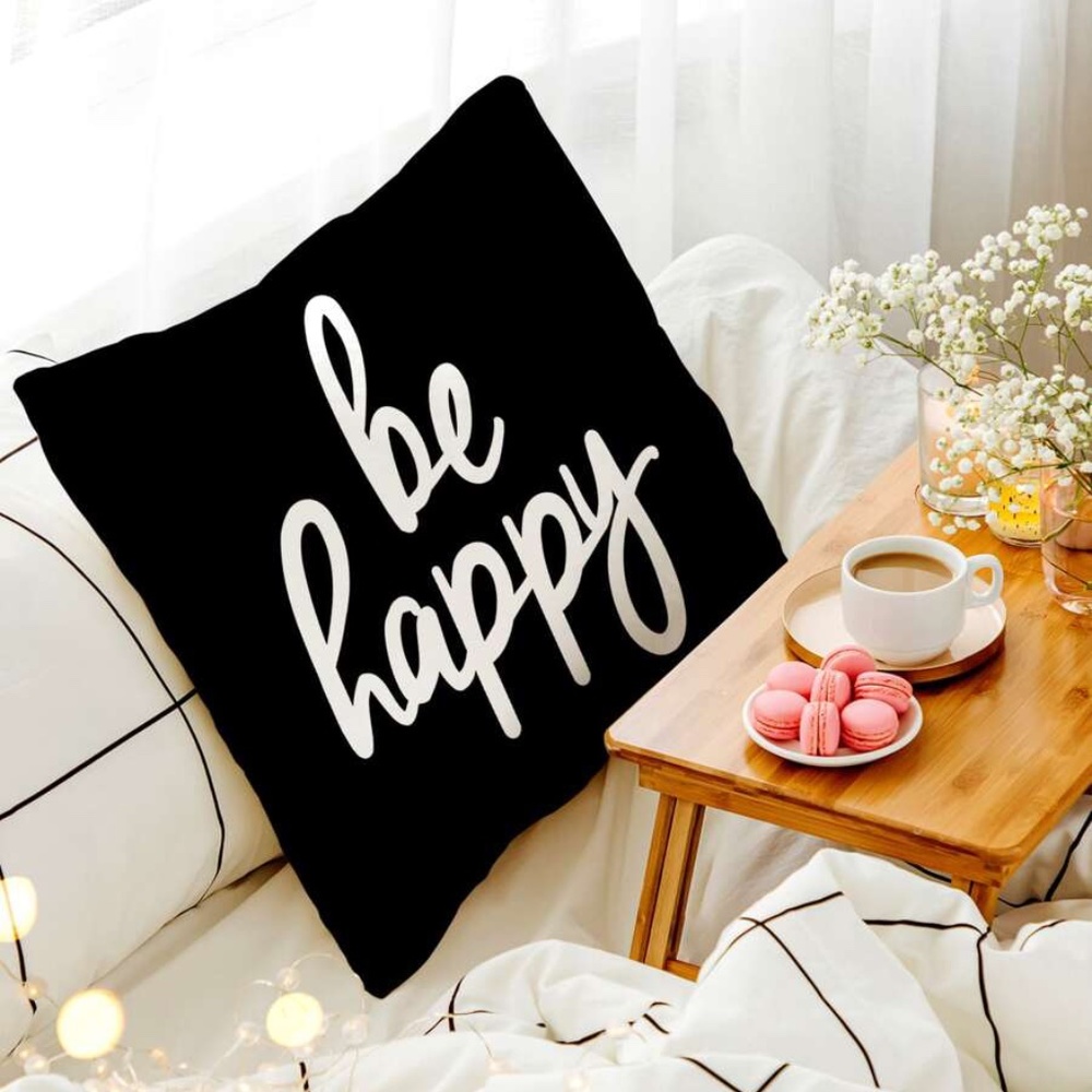 Boho BE HAPPY  graphic pillow cover - 2 PAck - Picture 4 of 5